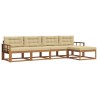 Ensemble de canapés d'extérieur 5 pcs Naturel et Beige 640754640754