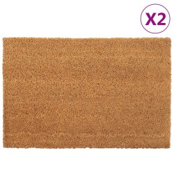 Tapis de porte 2 pcs naturel 40x60 cm fibre de coco touffeté 640761640761