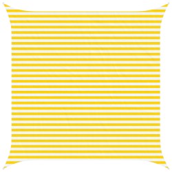 Voile d'ombre Jaune et blanc 4 x 4 m 100 % polyester Oxford 640763640763