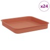 Plateau carré à fleurs 24 pcs Rouge brique 15 x 15 x 2 cm 640767640767