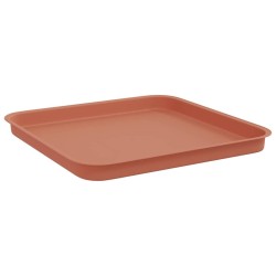 Plateau carré à fleurs 24 pcs Rouge brique 32 x 32 x 2,5 cm 640768640768