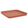 Plateau carré à fleurs 24 pcs Rouge brique 32 x 32 x 2,5 cm 640768640768