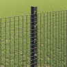 Clôture en fil soudé avec poteaux 25 x 1,2 m Gris Maille 640772640772