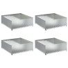 Bordure de Pelouse 4 pcs 100 x 100 x 35 cm Acier Argenté 640776640776