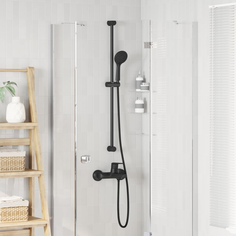 Ensemble de Douche Noir 150 cm Acier inoxydable 640789640789