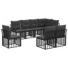 Ensemble de canapés d'extérieur 8 pcs Noir et Gris foncé 640790640790
