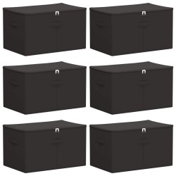 Boîte de rangement 6 pcs Anthracite 60 x 43 x 35 cm 640799640799
