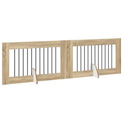 Porte de chien pliable avec supports 2 pcs Chêne Sonoma 640801640801