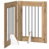 Porte de chien pliable avec supports 2 pcs Chêne artisanal 640803640803