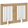 Porte de chien pliable avec supports 2 pcs Chêne artisanal 640803640803
