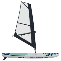 Planche SUP Gonflable avec Voile APEX 330 x 76 x 15 cm Bleu 640804640804