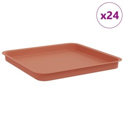 Plateau carré à fleurs 24 pcs Rouge brique 36 x 36 x 2.5 cm 640806640806