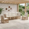 Ensemble de canapés d'extérieur Naturel Polyester 640809640809