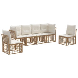 Ensemble de canapés d'extérieur Naturel Polyester 640809640809