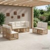 Ensemble de canapés d'extérieur Naturel Polyester 640812640812