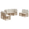 Ensemble de canapés d'extérieur Naturel Polyester 640812640812