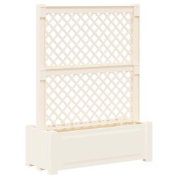 Grand pot avec trellis Blanc 99,5 x 43 x 133,5 PP 640813640813