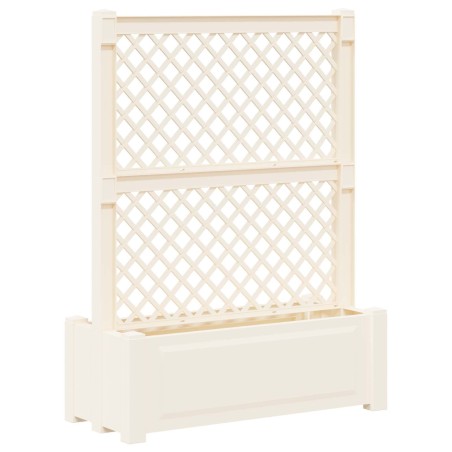 Grand pot avec trellis Blanc 99,5 x 43 x 133,5 PP 640813640813