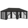 Gazebo avec murs latéraux 6 x 3 m Anthracite Polyester et Acier 640815640815