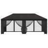 Gazebo avec murs latéraux 6 x 3 m Anthracite Polyester et Acier 640815640815