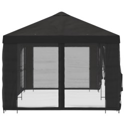 Gazebo avec murs latéraux 6 x 3 m Anthracite Polyester et Acier 640815640815