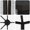 Gazebo avec murs latéraux 6 x 3 m Anthracite Polyester et Acier 640815640815
