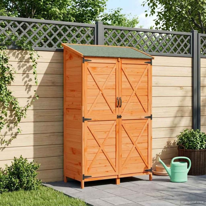 Abri de jardin Marron 106 x 56 x 176,5 cm Bois de Sapin Massif 640817640817