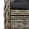 Ensemble à manger de jardin 5 pcs coussins gris résine tressée 640820640820
