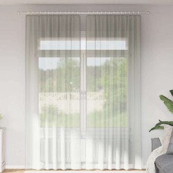 Rideaux en voile à œillets 2 pcs gris clair 640826640826