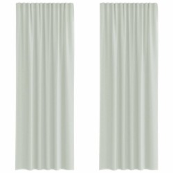 Rideaux en voile à œillets 2 pcs gris clair 640826640826