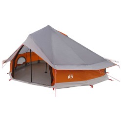 Tente Tipi Gris et orange 800 x 800 x 430 cm Polyester et Acier 640832640832