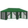 Gazebo avec murs latéraux 6 x 3 m Vert Polyester et Acier 190 640834640834