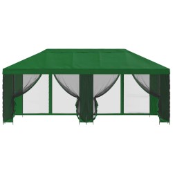 Gazebo avec murs latéraux 6 x 3 m Vert Polyester et Acier 190 640834640834