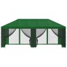 Gazebo avec murs latéraux 6 x 3 m Vert Polyester et Acier 190 640834640834