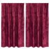 Rideaux en velours 2 pcs Rouge bordeaux 140 x 140 cm Velours 640838640838