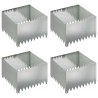 Bordure de Pelouse 4 pcs 60 x 60 x 35 cm Acier Argenté 640849640849