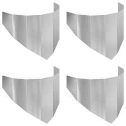 Bordure de Pelouse 4 pcs 100 x 45 cm Acier Argenté 640851640851