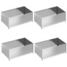 Bordure de Pelouse 4 pcs 100 x 60 x 35 cm Acier Argenté 640852640852