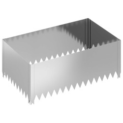 Bordure de Pelouse 4 pcs 100 x 60 x 35 cm Acier Argenté 640852640852