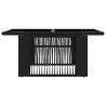 Table de Jardin Noir 100 x 55 x 37 cm Rattan PE et Verre 640856640856