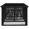 Table de Jardin Noir 100 x 55 x 37 cm Rattan PE et Verre 640856640856