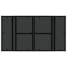Table de Jardin Noir 100 x 55 x 37 cm Rattan PE et Verre 640856640856