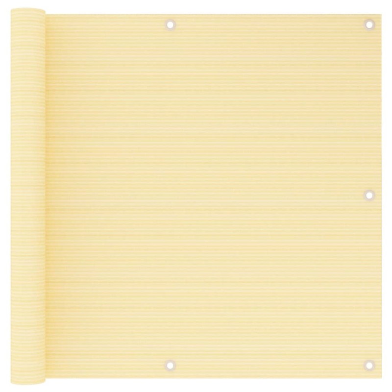 Écran de balcon Beige 90x600 cm PEHD 640863640863