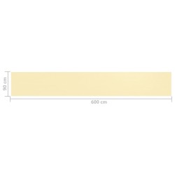 Écran de balcon Beige 90x600 cm PEHD 640863640863