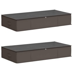 Boîte de rangement avec fenêtre transparente 2 pcs Gris 640865640865