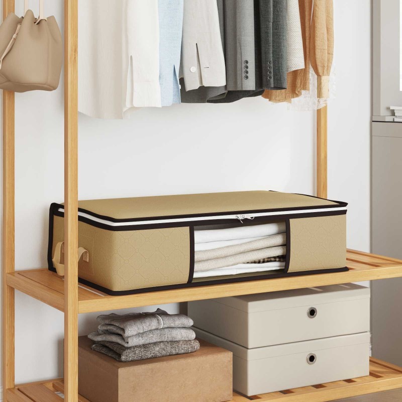 Boîte de rangement avec fenêtre latérale transparente Crème 640867640867