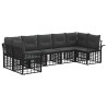 Ensemble de canapés d'extérieur 7 pcs Noir et Gris foncé 640868640868