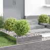 Bordure de Pelouse 4 pcs 60 x 60 x 20 cm Acier Argenté 640869640869