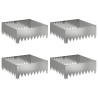 Bordure de Pelouse 4 pcs 60 x 60 x 20 cm Acier Argenté 640869640869