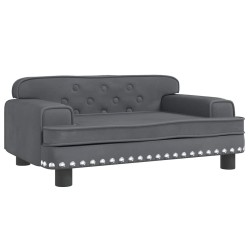 Lit pour chien gris foncé 70x45x30 cm velours 640871640871